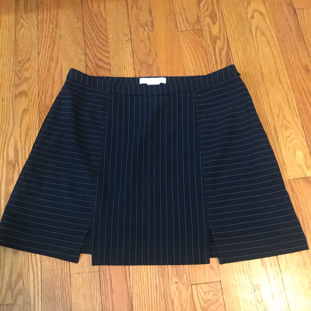 Navy Blue Pinstripe Miniskirt 🦋
